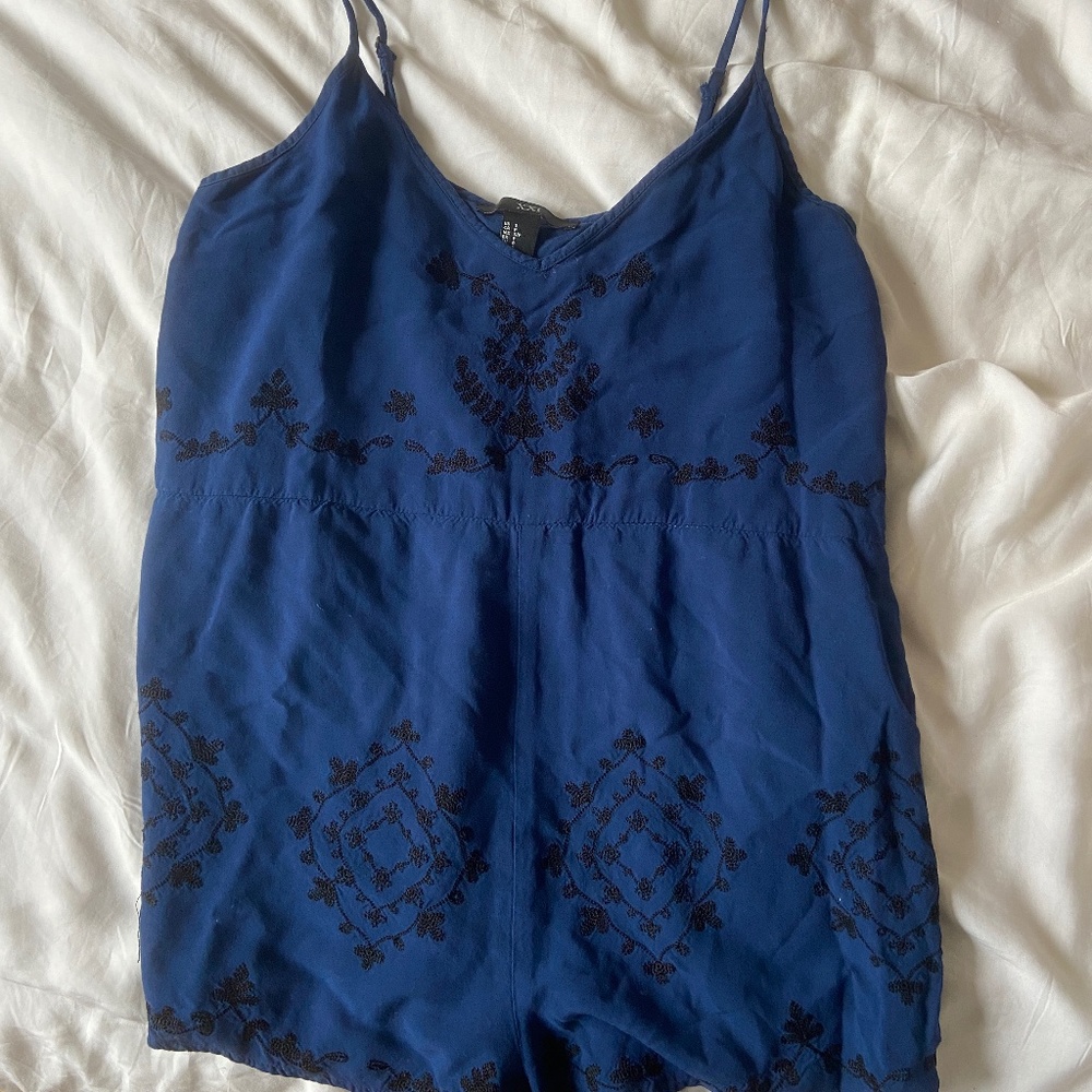 Forever 21 Navy Blue Romper Size S